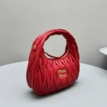 Miu Miu Wander Matelassé Nappa Leather Hobo Bag