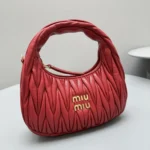 Miu Miu Wander Matelassé Nappa Leather Hobo Bag