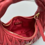 Miu Miu Wander Matelassé Nappa Leather Hobo Bag