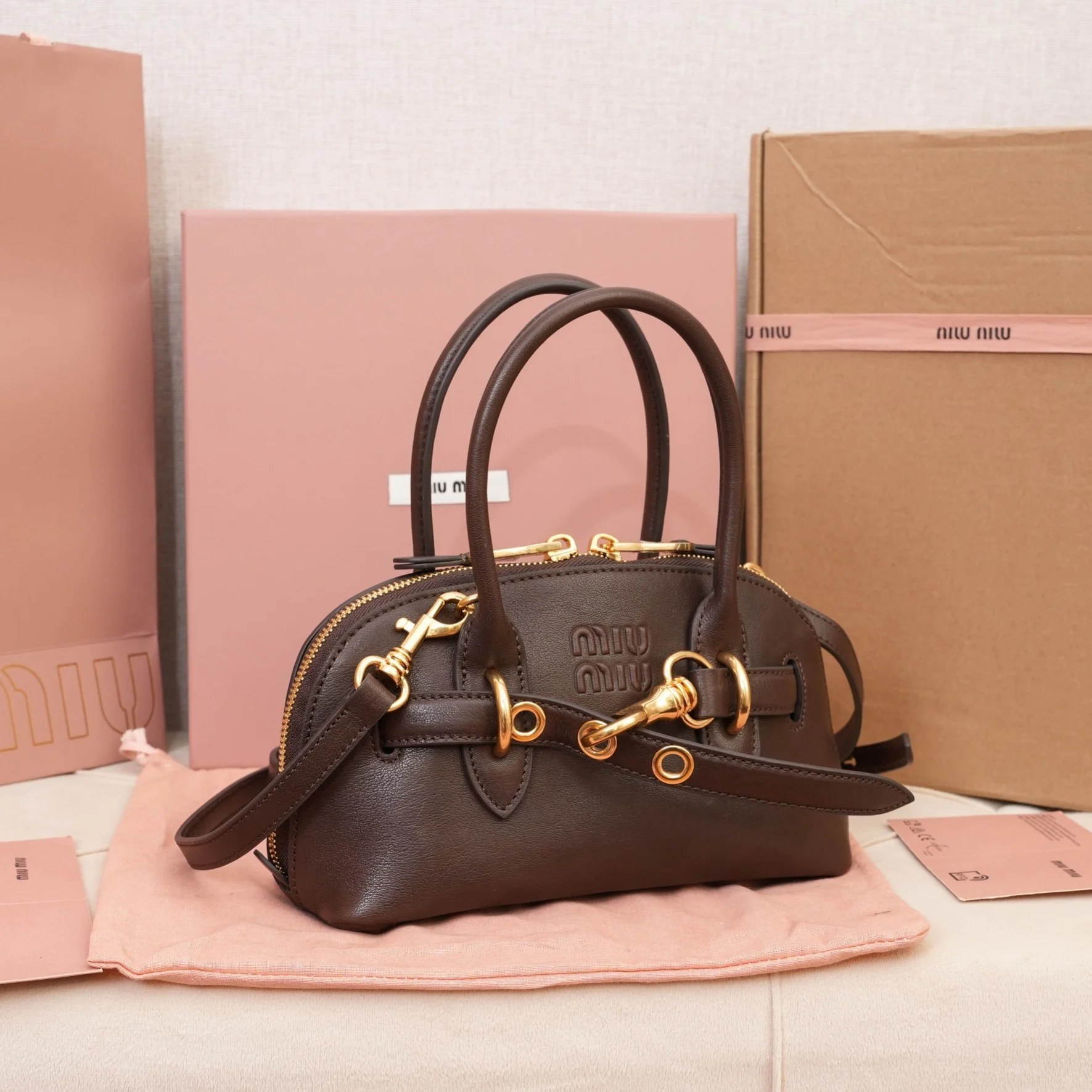 Miu Miu Aventure Nappa Leather Bag Miu Miu Aventure Nappa Leather Bag