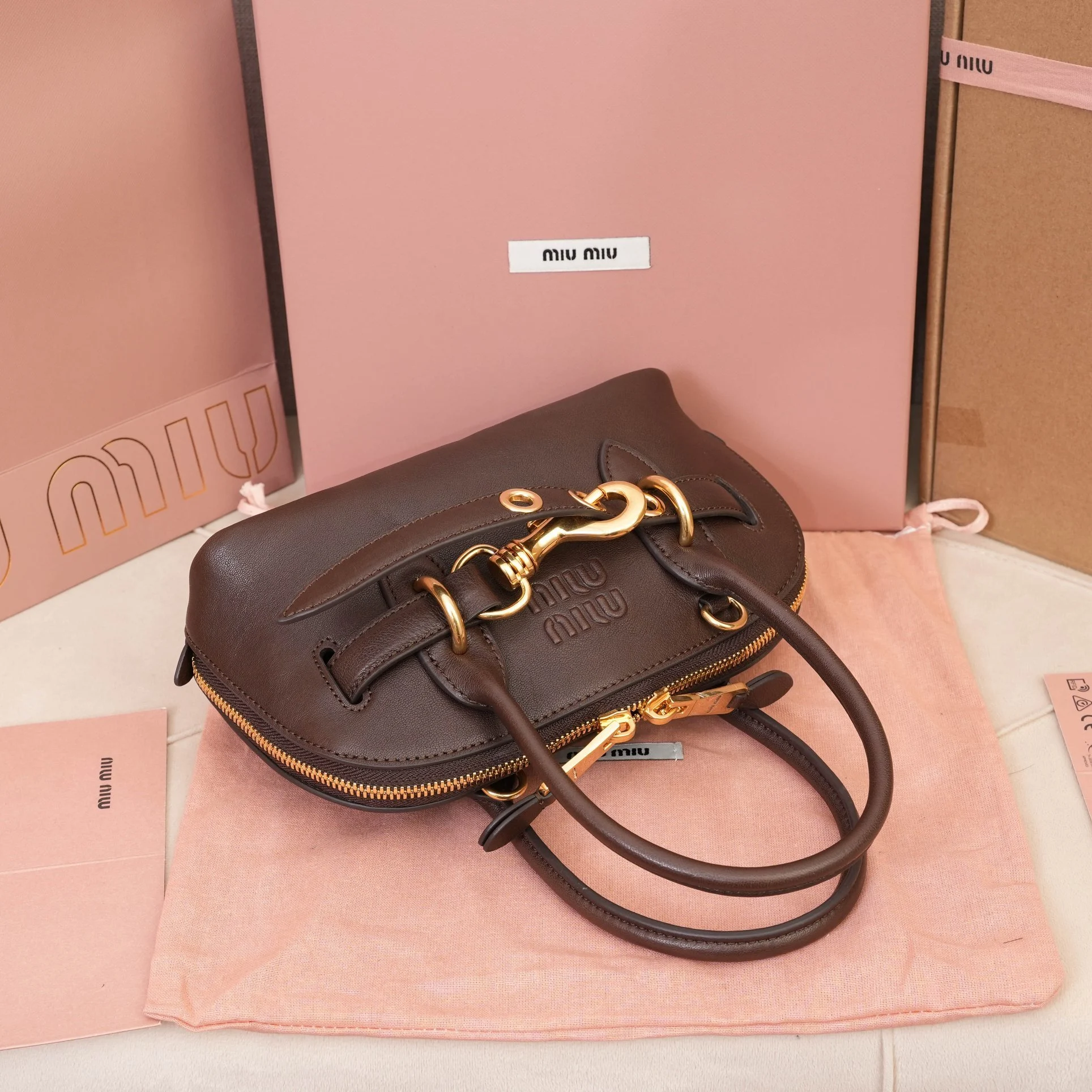 Miu Miu Aventure Nappa Leather Bag Miu Miu Aventure Nappa Leather Bag