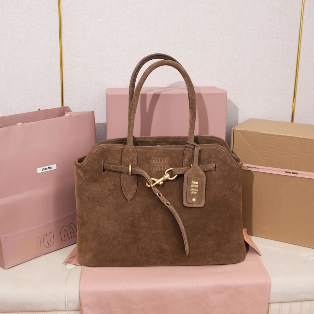 Miu Miu Aventure Suede Tote Bag
