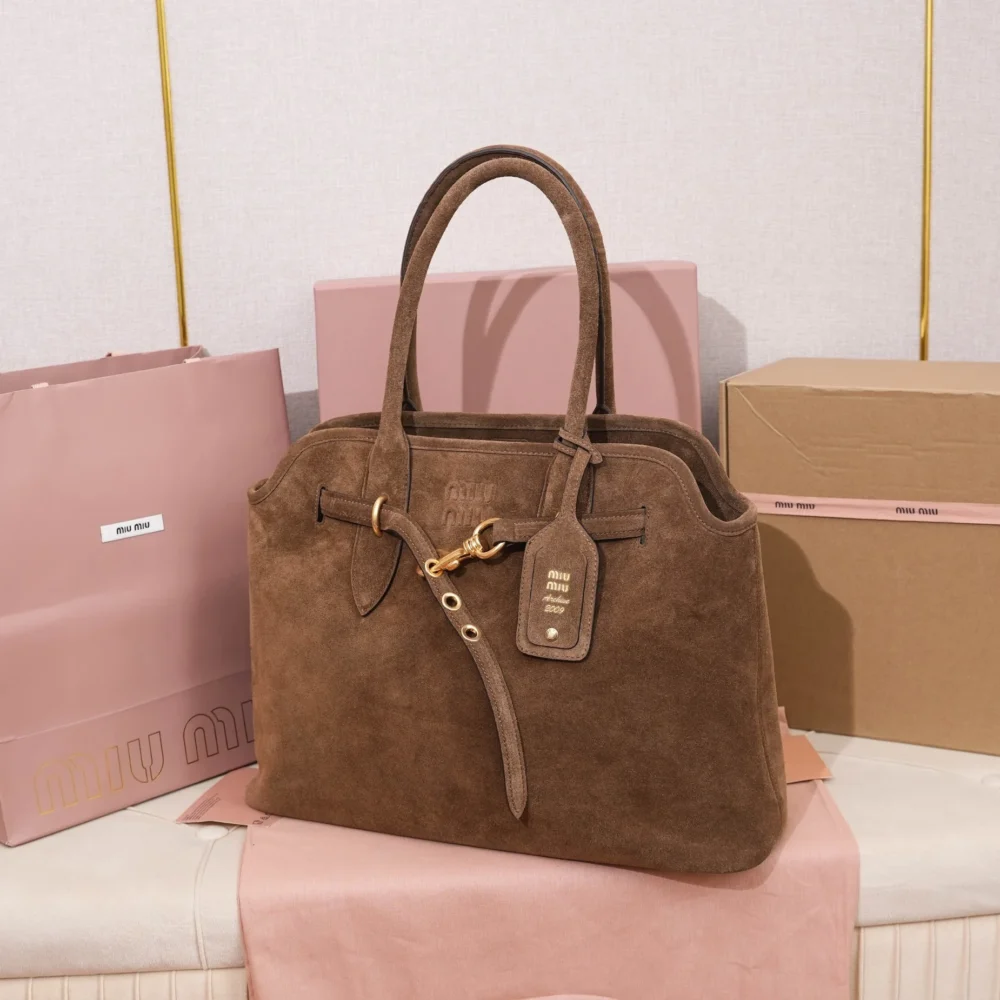 Miu Miu Aventure Suede Tote Bag