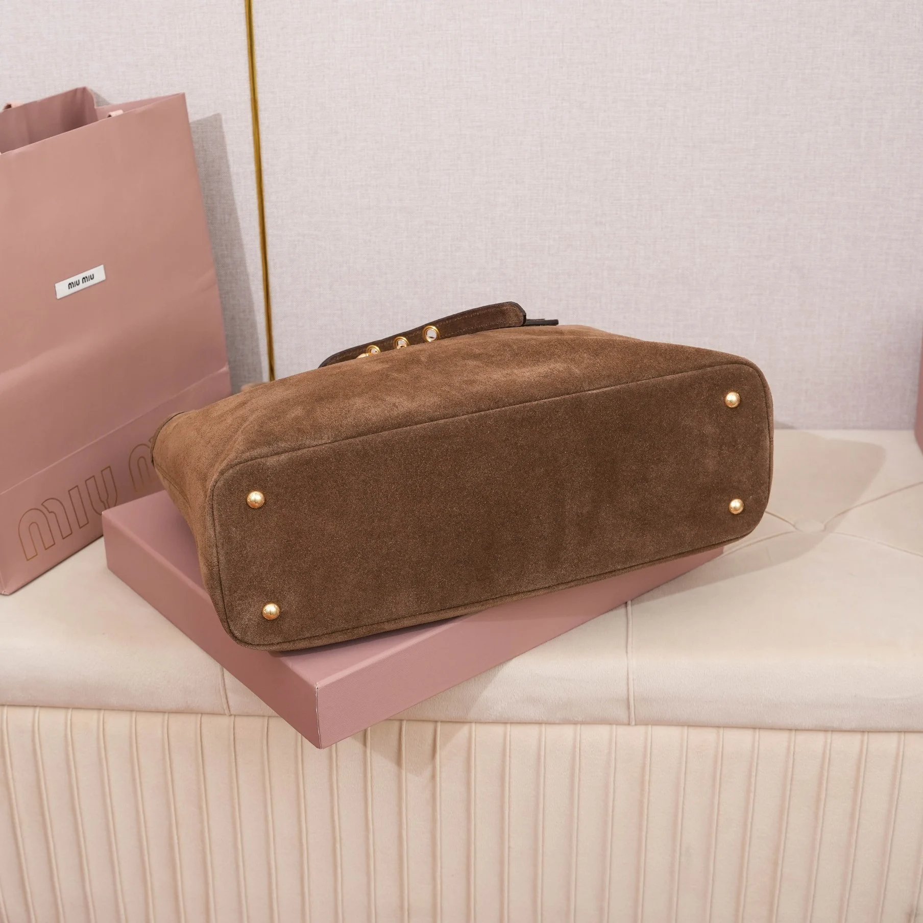 Miu Miu Aventure Suede Tote Bag