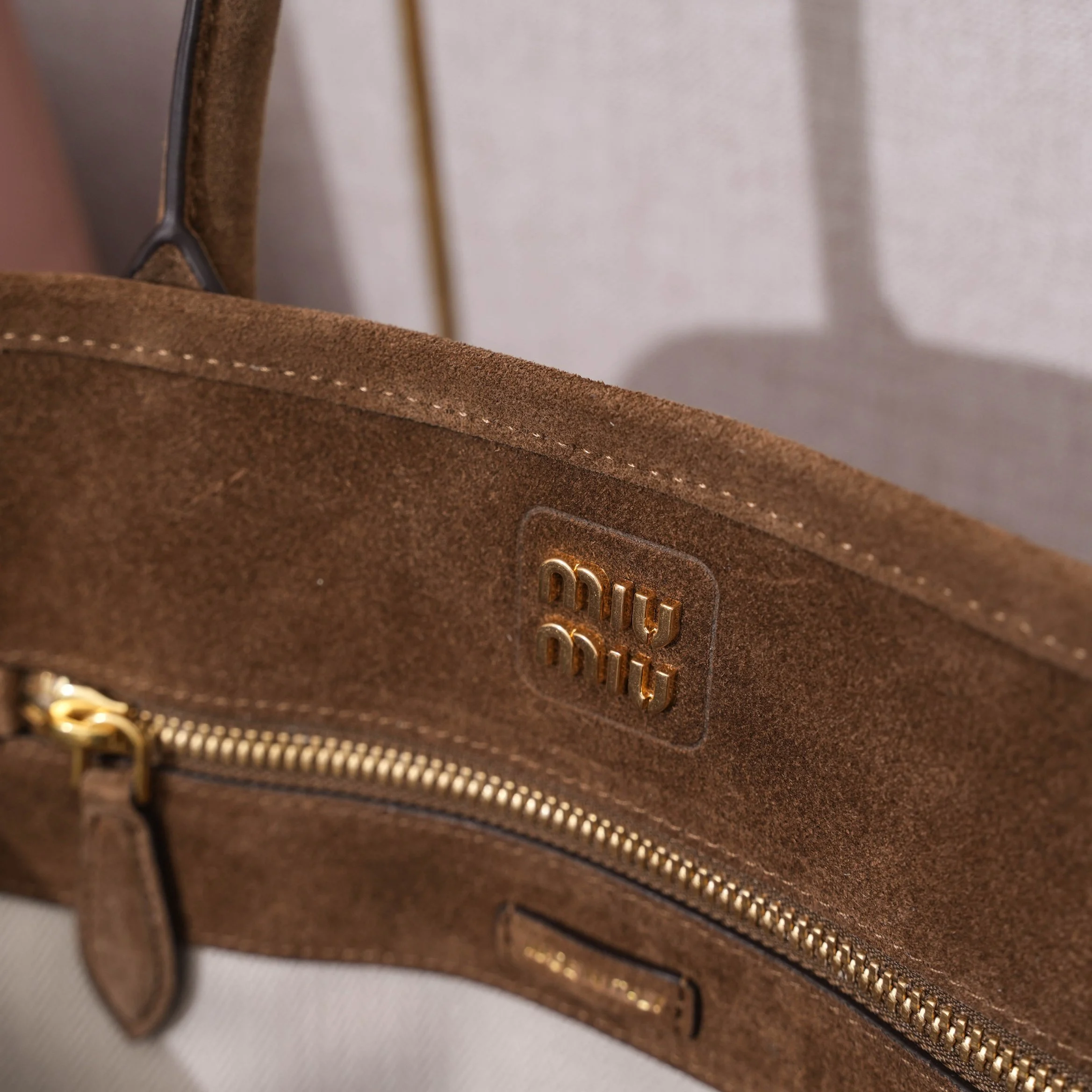 Miu Miu Aventure Suede Tote Bag