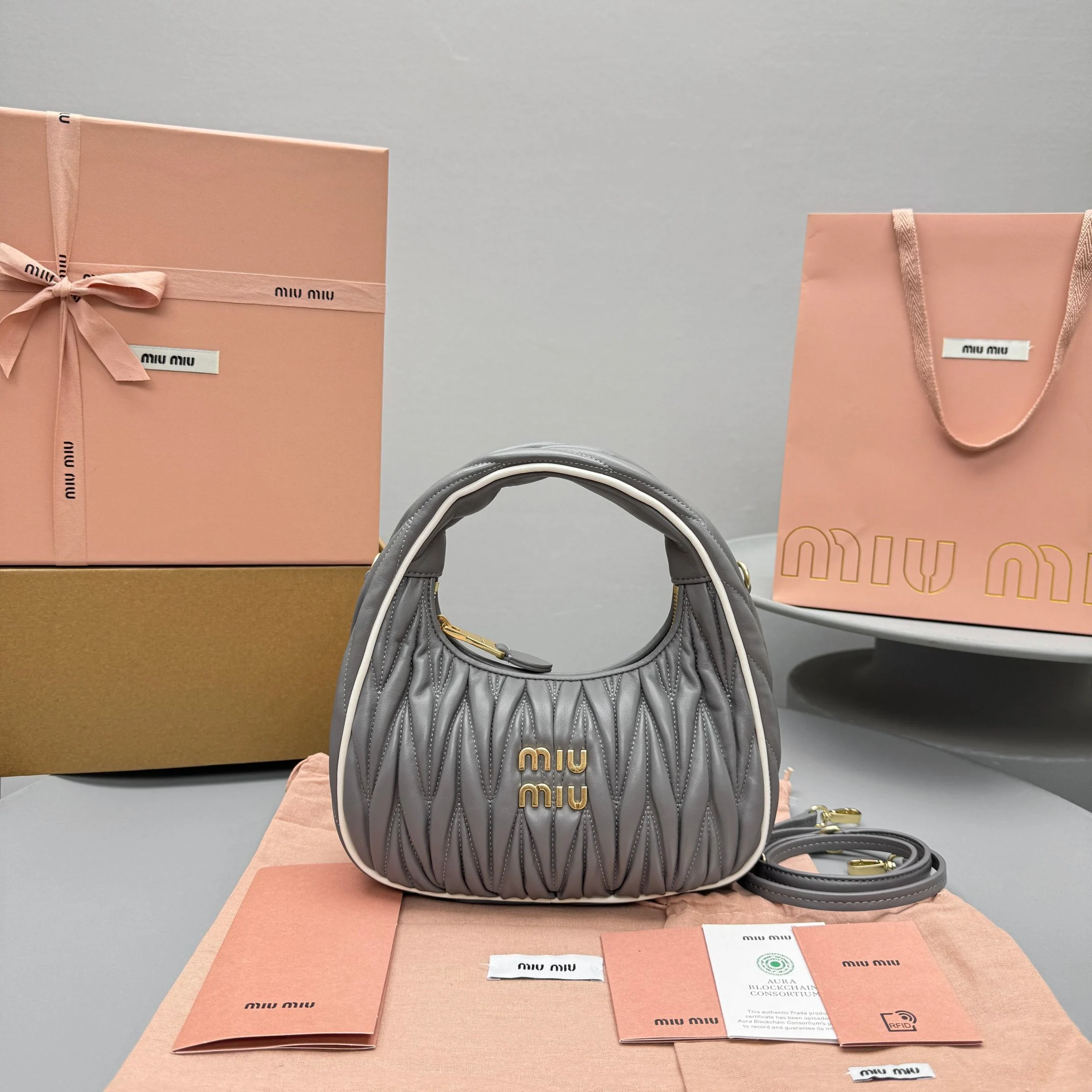 Miu Miu Wander Matelassé Nappa Leather Hobo Bag Miu Miu Wander Matelassé Nappa Leather Hobo Bag