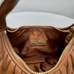 Miu Miu Wander Matelassé Nappa Leather Hobo Bag