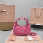 Miu Miu Wander Matelassé Nappa Leather Hobo Bag