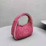 Miu Miu Wander Matelassé Nappa Leather Hobo Bag