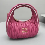 Miu Miu Wander Matelassé Nappa Leather Hobo Bag