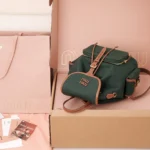 Miu Miu Canvas and Leather Backpack
