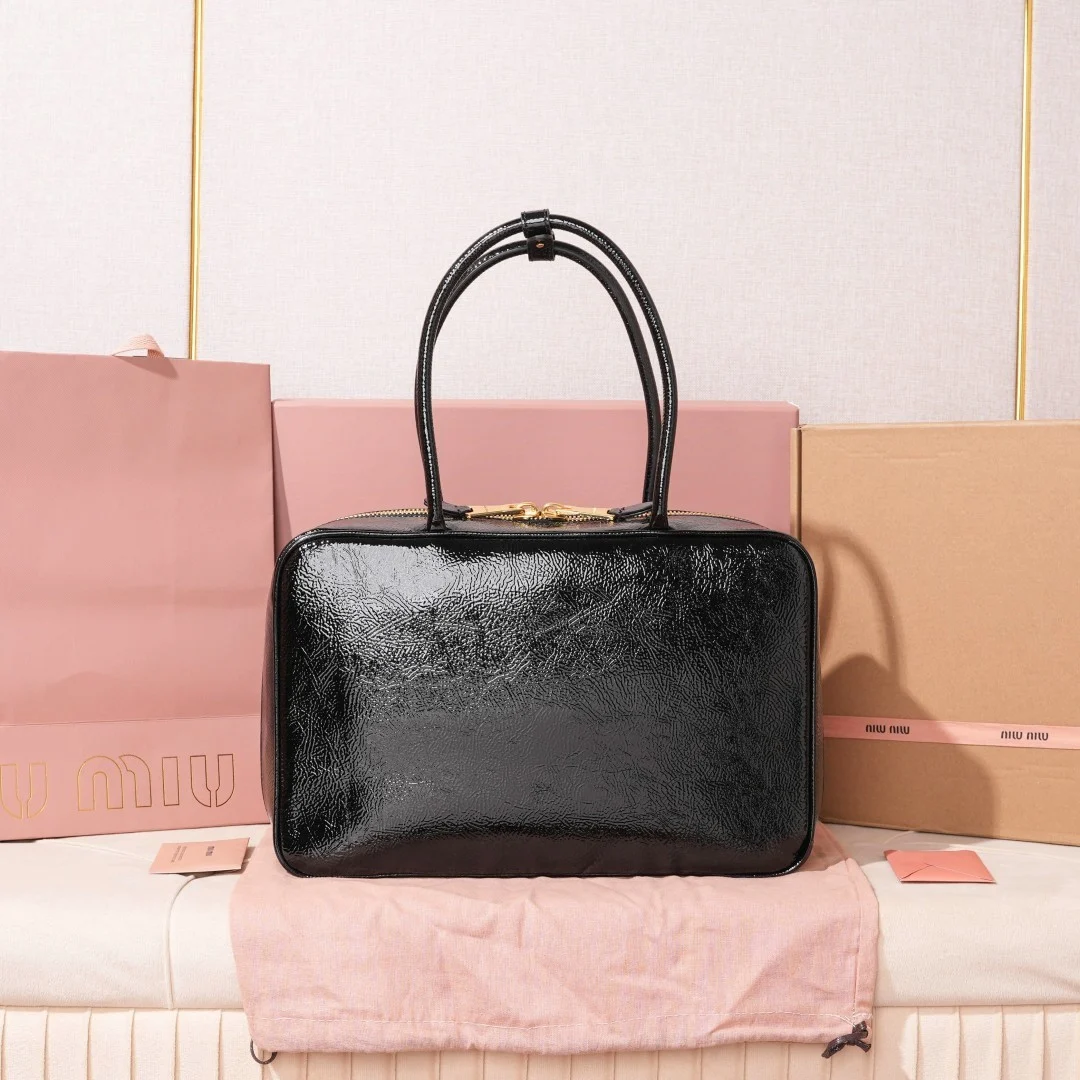 Miu Miu Beau Naplak Patent Leather Bag