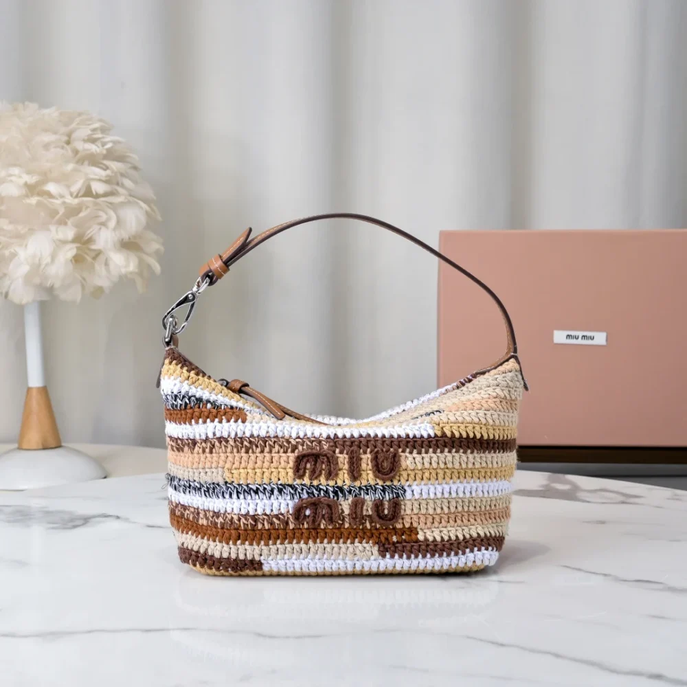 Miu Miu Fabric Crochet Pouch