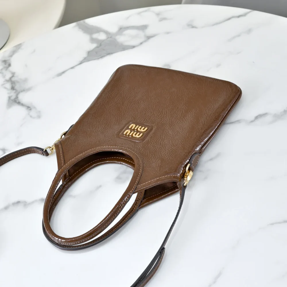 Miu Miu Ivy Naplak Patent Leather Bag