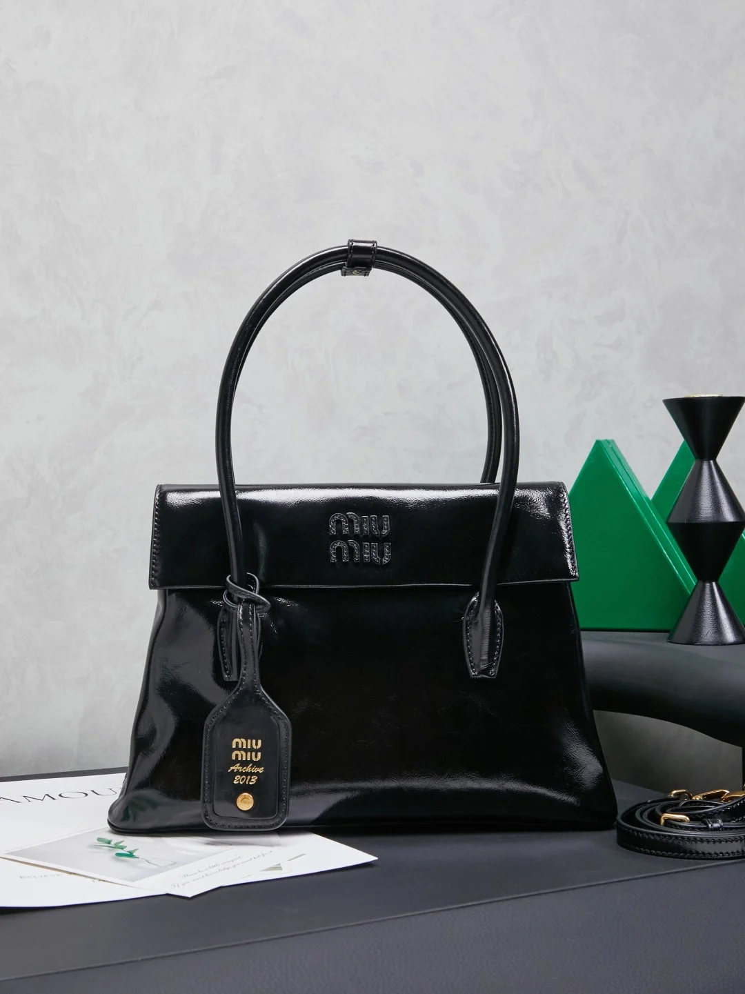 Miu Miu Solitaire Leather Bag Miu Miu Solitaire Leather Bag