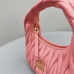 Miu Miu Wander Matelassé Nappa Leather Hobo Bag