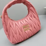 Miu Miu Wander Matelassé Nappa Leather Hobo Bag