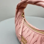 Miu Miu Wander Matelassé Nappa Leather Hobo Bag