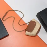 Saint Laurent mini Manon in raffia